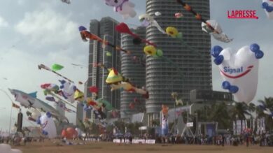 Sri Lanka, centinaia di aquiloni colorano il cielo di Colombo