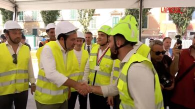 Salvini al cantiere Pigneto scherza con project manager: “Pm? Meglio che cambiate acronimo”