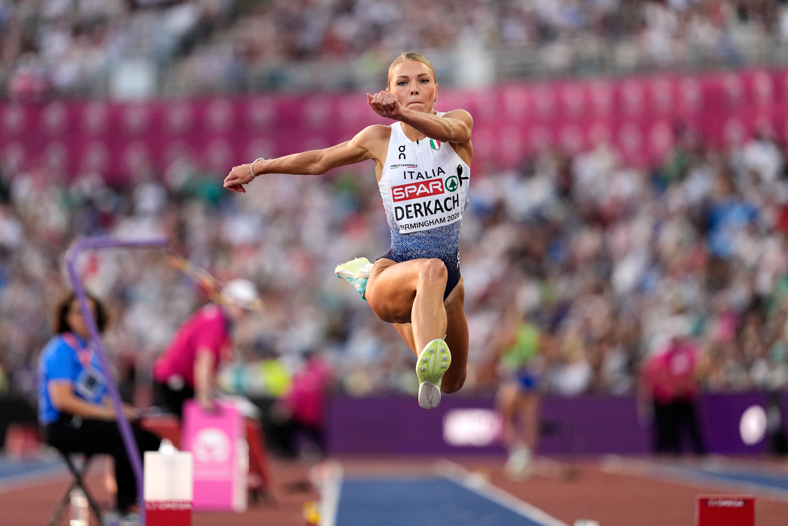 Europei atletica 2026, Dariya Derkach oro nel salto triplo
