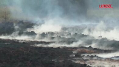 Belgio, incendio nelle Hautes Fagnes: i vigili del fuoco al lavoro