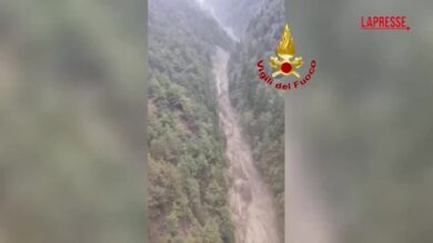 Maltempo nel Bresciano: il sorvolo dei vigili del fuoco sulle aree colpite