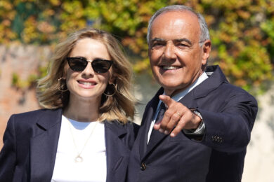 Greta Scarano e Alberto Barbera dell'83ma Mostra Internazionale d'Arte Cinematografica di Venezia (Foto Gian Mattia D’Alberto/LaPresse)