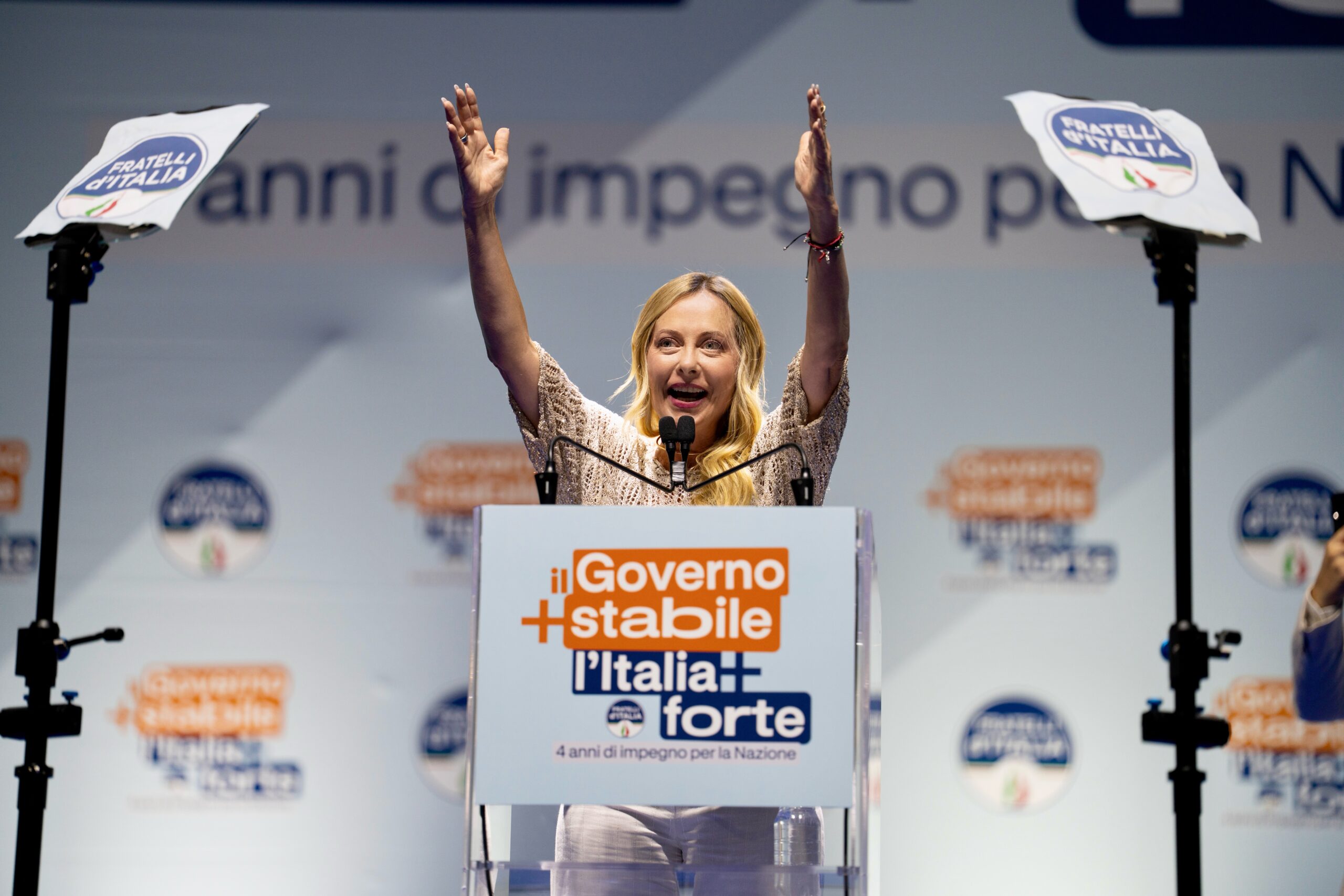 Giorgia Meloni punta al bis al governo: “Non ho mollato e non lo farò mai”