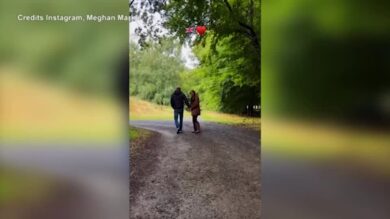 Il Principe Harry e Meghan Markle di nuovo nel Regno Unito: il video della Duchessa del Sussex