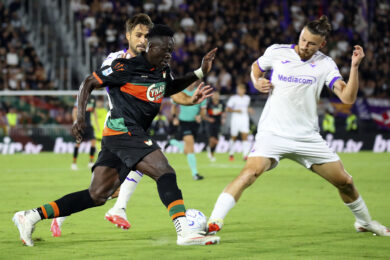 Akor Adams del Venezia (Venezia FC) durante la partita di Serie A tra Venezia FC e Fiorentina (Foto di Paola Garbuio/LaPresse)