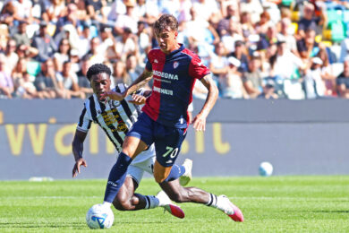 Udinese-Cagliari 0-1, i sardi momentaneamente in vetta alla serie A