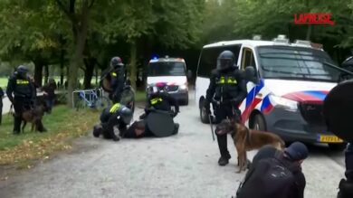 Olanda, violenze e saluti nazisti: disperso corteo estrema destra all'Aia