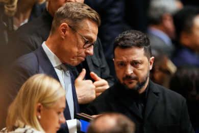 Il presidente ucraino Volodymyr Zelensky alla sede delle Nazioni Unite in vista dell'81ma sessione dell'Assemblea generale dell'ON (Foto AP/Yuki Iwamura)