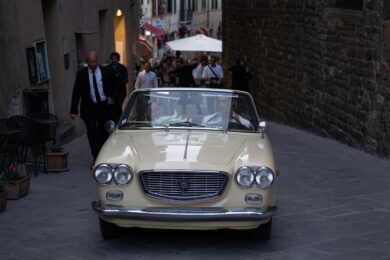 Le nozze di Damiano David e Dove Cameron a Montalcino ( Foto Ginevra Fatarella/LaPresse)