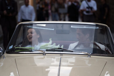Le nozze di Damiano David e Dove Cameron a Montalcino ( Foto Ginevra Fatarella/LaPresse)