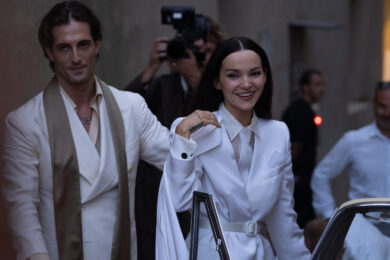 Le nozze di Damiano David e Dove Cameron a Montalcino ( Foto Ginevra Fatarella/LaPresse)