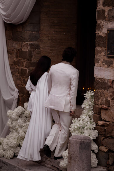 Le nozze di Damiano David e Dove Cameron a Montalcino ( Foto Ginevra Fatarella/LaPresse)