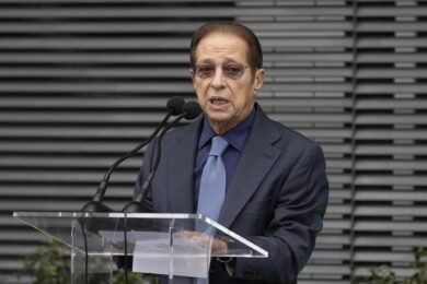 Paolo Berlusconi alla cerimonia di intitolazione dell’aeroporto di Malpensa a Silvio Berlusconi (Foto di Marco Ottico/Lapresse)