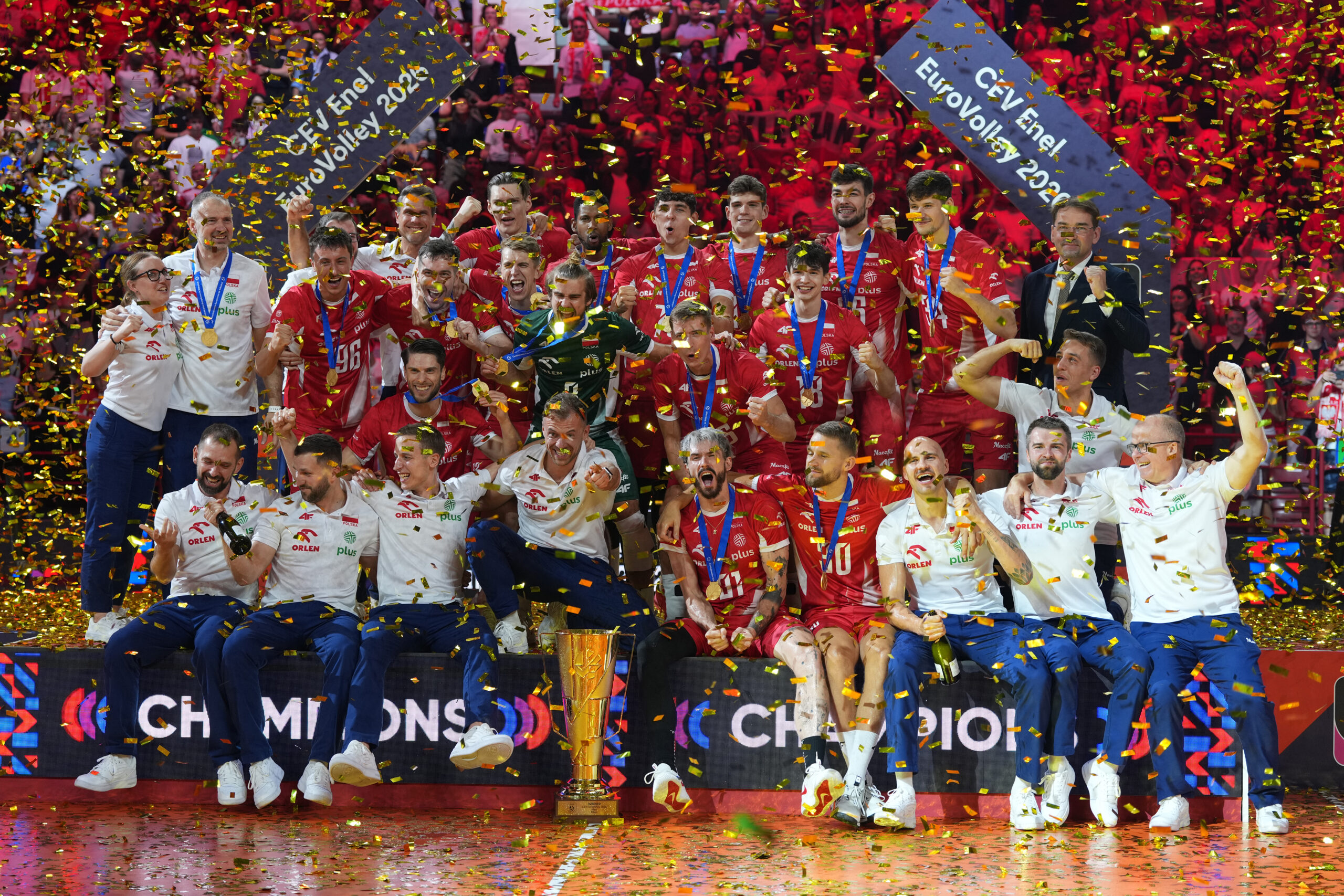 Europei pallavolo maschile 2026, le foto della finale Polonia-Francia 3-1 Europei pallavolo maschile 2026, le foto della finale Polonia-Francia 3-1