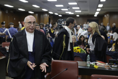 il Pubblico Ministero Sergio Colaiocco in aula per la sentenza in tribunale di Roma ( Foto Cecilia Fabiano/ LaPresse)