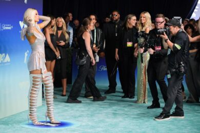 Paris Hilton agli MTV Video Music Awards al Peacock Theater di Los Angeles (Foto di Jordan Strauss/Invision/AP)