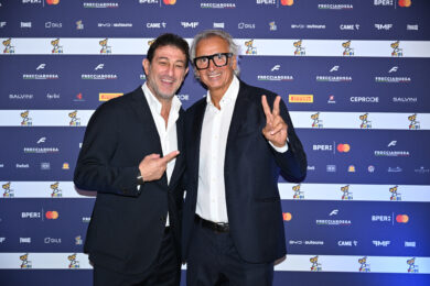 Andrea Carnevale, Ciro Ferrara durante l’evento ‘Una Serata di Stelle per Pupi’ (Fondazione P.U.P.I. Ente Filantropico del Terzo Settore di Javier Zanetti e Paula de la Fuente) in Piazza del Plebiscito a Napoli, Italia - 26 settembre 2026 (Photo by Alessandro Garofalo/LaPresse)