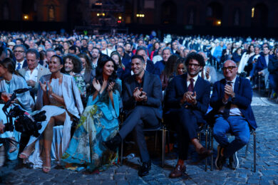 Giovanni Simeone durante l’evento ‘Una Serata di Stelle per Pupi’ (Fondazione P.U.P.I. Ente Filantropico del Terzo Settore di Javier Zanetti e Paula de la Fuente) in Piazza del Plebiscito a Napoli, Italia - 26 settembre 2026 (Photo by Alessandro Garofalo/LaPresse)