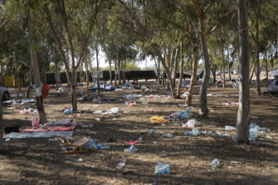 Conflitto Israele-Palestina - il luogo del festival musicale al confine con Gaza dove è avvenuto il massacro di 260 partecipanti