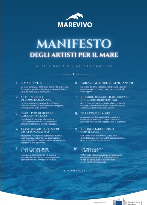 Ambiente, dieci artisti firmano manifesto Marevivo in difesa del mare Ambiente, dieci artisti firmano manifesto Marevivo in difesa del mare