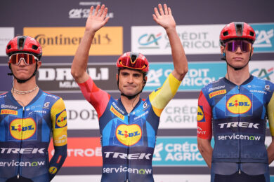Ultima gara per l'italiano Jacopo Mosca (Lidl-Trek) durante la 110ª edizione del Gran Piemonte 2026, corsa in linea di 185 km da Asti a Bra, l'8 ottobre 2026 in Italia. (Foto di Marco Alpozzi/LaPresse)