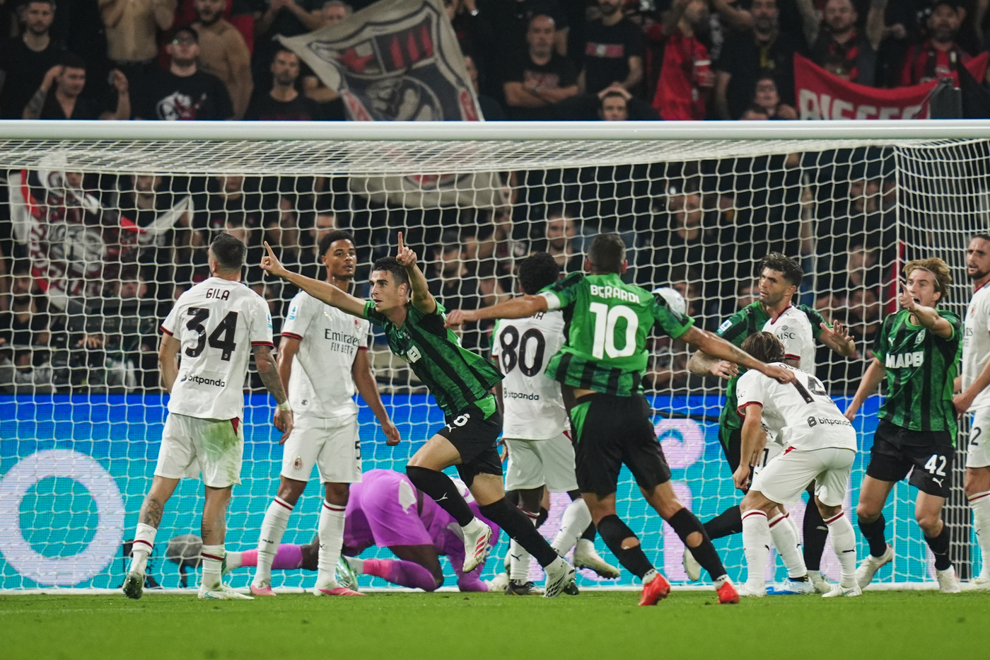 Sassuolo-Milan 1-1, Odenthal risponde a Rabiot Sassuolo-Milan 1-1, Odenthal risponde a Rabiot