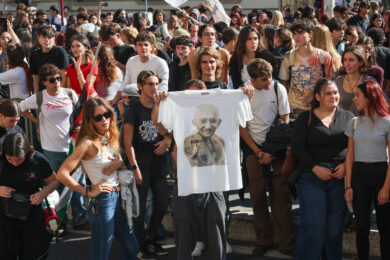 Manifestazione degli studenti contro riforma scuola - le immagini da Roma (Foto (Benvenuti/Lapresse)